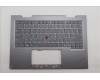 Lenovo 5M11R91505 C-Cover with keyboard, Hebrew, Grey, Backlight, FingerPrint Reader, WWAN, US