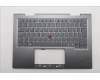 Lenovo 5M11R91536 C-Cover with keyboard, Switzerland, Grey, Backlight, FingerPrint Reader, WWAN, UK
