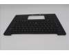 Lenovo 5M11S09554 C-Cover with keyboard, German, Black, Backlight, UK