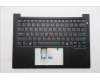 Lenovo 5M11S09720 C-Cover with keyboard, US English Euro, Black, US