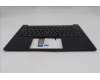 Lenovo 5M11S09980 C-Cover with keyboard, German, Black, Backlight, UK