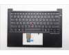 Lenovo 5M11S10040 C-Cover with keyboard, US English Euro, Black, Backlight, US