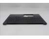 Lenovo 5M11S10179 C-Cover with keyboard, German, Black, Backlight, UK