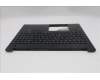 Lenovo 5M11S10360 C-Cover with keyboard, German, Black, Backlight, UK