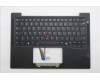 Lenovo 5M11S16207 C-Cover with keyboard, German, Black, Backlight, UK