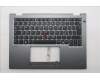 Lenovo 5M11S30286 C-Cover with keyboard, Italian, Luna Grey, Non_Backlight, No World Face Camera, Heat Staking
