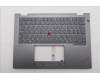 Lenovo 5M11S30331 C-Cover with keyboard, Bulgarian, Luna Grey, Backlight, No World Face Camera, Heat Staking, UK