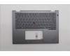 Lenovo 5M11S30346 C-Cover with keyboard, French, Luna Grey, Backlight, No World Face Camera, Heat Staking, US