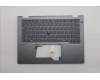 Lenovo 5M11S30352 C-Cover with keyboard, German, Luna Grey, Backlight, No World Face Camera, Heat Staking, UK