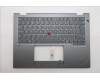 Lenovo 5M11S30376 C-Cover with keyboard, Slovenian, Luna Grey, Backlight, No World Face Camera, Heat Staking, UK
