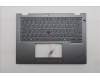 Lenovo 5M11S30496 C-Cover with keyboard, French, Luna Grey, Backlight, World Face Camera, Heat Staking, US