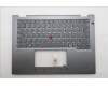 Lenovo 5M11S30529 C-Cover with keyboard, Spanish, Luna Grey, Backlight, World Face Camera, Heat Staking, UK