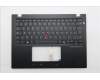 Lenovo 5M11S33680 C-Cover with keyboard, Belgian, Black, Backlight, Heat Staking, UK