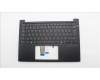 Lenovo 5M11S53753 C-Cover with keyboard, Belgian, Black, Backlight, UK