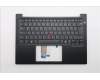Lenovo 5M11S53769 C-Cover with keyboard, German, Black, Backlight, UK
