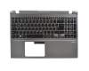 60.RZCN2.045 Original Acer Tastatur inkl. Topcase DE (deutsch) schwarz/silber mit Backlight