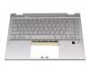 6037B0195004 Original HP Tastatur inkl. Topcase DE (deutsch) silber/silber mit Backlight Fingerprint / Hintergrundbeleuchtung