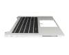 6051B1497901 Original HP Tastatur inkl. Topcase DE (deutsch) schwarz/silber mit Backlight