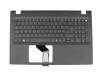 64505F61K201 Original Acer Tastatur inkl. Topcase DE (deutsch) schwarz/schwarz