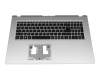 6B.A5GN2.014 Original Acer Tastatur inkl. Topcase DE (deutsch) schwarz/silber mit Backlight