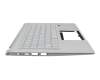 6B.AB1N2.001 Original Acer Tastatur inkl. Topcase US (englisch) silber/silber mit Backlight