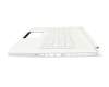 6B.C61N1.009 Original Acer Tastatur inkl. Topcase DE (deutsch) weiß/weiß mit Backlight