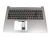 6B.GUBN5.003 Original Acer Tastatur inkl. Topcase DE (deutsch) schwarz/silber mit Backlight