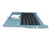 6B.HJNN8.020 Original Acer Tastatur inkl. Topcase DE (deutsch) schwarz/blau mit Backlight
