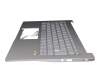 6B.HSEN2.046 Original Acer Tastatur inkl. Topcase DE (deutsch) silber/silber mit Backlight