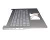 6B.HSEN2.046 Original Acer Tastatur inkl. Topcase DE (deutsch) silber/silber mit Backlight