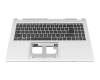 6B.J4GN2.014 Original Acer Tastatur inkl. Topcase DE (deutsch) schwarz/silber (mit Sondertaste)