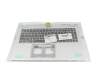 6B.J4GN2.014 Original Acer Tastatur inkl. Topcase DE (deutsch) schwarz/silber (mit Sondertaste)