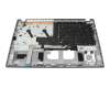 6B.K3BN2.015 Original Acer Tastatur inkl. Topcase CH (schweiz) grau/grau mit Backlight