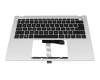 6B.KWMN8.029 Original Acer Tastatur inkl. Topcase CH (schweiz) schwarz/silber mit Backlight