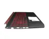 6B.Q5XN2.012 Original Acer Tastatur inkl. Topcase DE (deutsch) schwarz/schwarz/rot mit Backlight