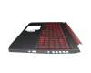 6B.Q5XN2.012 Original Acer Tastatur inkl. Topcase DE (deutsch) schwarz/schwarz/rot mit Backlight