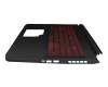 6B.Q84N2.047 Original Acer Tastatur inkl. Topcase CH (schweiz) schwarz/rot/schwarz mit Backlight GTX1650