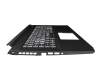 6B.QCUN2.009 Original Acer Tastatur inkl. Topcase UA (ukrainisch) schwarz/weiß/schwarz mit Backlight
