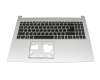 6BHDGN7022 Original Acer Tastatur inkl. Topcase DE (deutsch) schwarz/silber mit Backlight