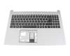 6BHSNN70111 Original Acer Tastatur inkl. Topcase DE (deutsch) schwarz/silber