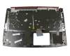 6BQ3DN2011 Original Acer Tastatur inkl. Topcase DE (deutsch) schwarz/silber mit Backlight (1060)