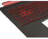 6BQ3MN2012 Original Acer Tastatur inkl. Topcase DE (deutsch) schwarz/rot/schwarz mit Backlight (Nvidia 1050)