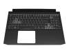 6BQB2N2014 Original Acer Tastatur inkl. Topcase DE (deutsch) schwarz/weiß/schwarz mit Backlight