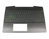 71NG9132111 Original HP Tastatur inkl. Topcase DE (deutsch) schwarz/grün/schwarz mit Backlight