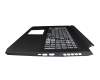 71NIY2BO080 Original Compal Tastatur inkl. Topcase UA (ukrainisch) schwarz/weiß/schwarz mit Backlight