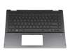 8CG03668WQ Original HP Tastatur inkl. Topcase DE (deutsch) schwarz/schwarz mit Backlight