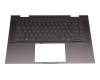 8K2221 Original HP Tastatur inkl. Topcase DE (deutsch) schwarz/schwarz mit Backlight