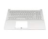 90NB0ZR1-R31GE0 Original Asus Tastatur inkl. Topcase DE (deutsch) weiß/silber mit Backlight