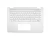 916924-041 Original HP Tastatur inkl. Topcase DE (deutsch) silber/silber mit Backlight