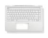 933313-041 Original HP Tastatur inkl. Topcase DE (deutsch) silber/silber mit Backlight